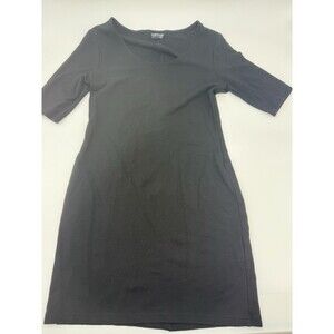 TopShop Black Knit 3/4 Sleeve Sweater Dress Womens size 8